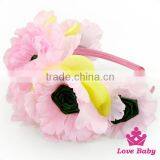 Fancy Remake Photo Props Floral Crown Fabric Flower Petals Girls Garland Headband For Kids Hairband thumbnail-3