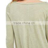 2017 OEM Women Seaside Style Vented Long Sleeve Blouse Dress thumbnail-5