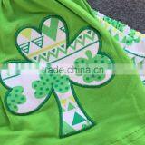 1-9T Cute Toddler St.Patrick Girls Baby Kids Clothes Green Top Aztec Pant New Design Hot Sell Boutique 3 Pieces Scarf Sets thumbnail-4
