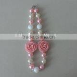 2016 Baby Girl Flower Necklace Peral Crystal Symmetric Kids Clothes Decor Hot Wholesale Children Jewelry thumbnail-2