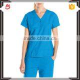 Women's V-neck Scrub Top With Closure Hospital Uniform thumbnail-1