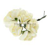 Paper Artificial Flower Decoration Millinery White 8.0cm(3 1/8"), 1 Packet(Approx 144 PCs/Packet) thumbnail-1