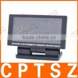 EC60 Car Four Wet Temperature Record LCD Car Cigarette Lighter Powered Digital Clock + Voltage + Thermometer + Hygrometer thumbnail-1