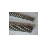 5mm 304 Stainless Steel Wire Rope , 6x19+IWRC for electricity / bridges