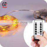 Dimmable Remote Controlled Battery Powered Copper Wire Lights Holiday Decorative Timer thumbnail-6