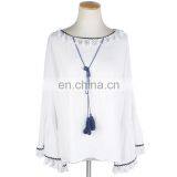 Fashion Girl European Style White Stole Manteau Viscose Tassel Shawls Wraps Pashmina thumbnail-1