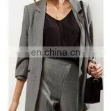 Latest Ladies Slim Fit Casual Blazer Designs With Contrast Trim thumbnail-3