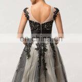Grace Karin Cap Sleeve Gray Elegant Short Prom Dress CL007581 thumbnail-3