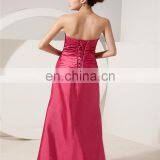 2018 Elegant Sweetheart Floor Length Evening Dress Beaded Ruched Lace-up Mother Of The Bride Dress With Jacket thumbnail-5