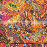 Multi Colour Paisley Queen Indian Bedspreads Kantha Quilt Blanket Gudari Handmade Bed Cover Throw coverlet Art