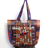 Banjara Mirror Work Tote Bags- Bohemian Banjara HandBags- Vintage Tribal Tote Bags- Embroidered SHOULDER BAG