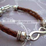 Braided Leather Bracelet Infinity Bracelet Men Women Unisex thumbnail-1