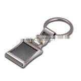 High End Metal Pearl Nickel Plate Square Shape Keychain