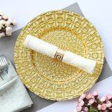 Factory Cheap Wholesale Gold Charger Plates High Quality Glass Dinner Plates thumbnail-2