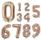 Rose Gold 40 Inch Number 0-9 Balloon Number Balloon Stock Fast Delivery