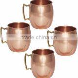 Shiny Finish Copper Beer Mug With Beautiful Brass Handle thumbnail-2