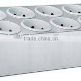 Double Lines Plastic Stainless Steel Cutlery Holder With 8 Compartments thumbnail-2