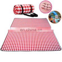 Outdoor Family Picnic Mat Acrylic Fibers With Thickened Sponge Beach Blanket Waterproof Camping Mat