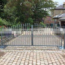Security High Quality Galvanized Metal Modern Wrought Iron Gate