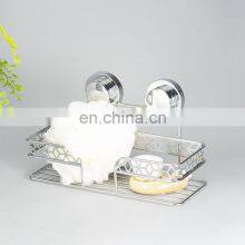 ODM Diamond Series Bathroom Iron Rack Wall Mounted Wire Basket Suction Cup Shower Caddy Bathroom Shelf thumbnail-3