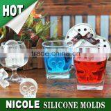 BC0058 Skull Silicone Ice Cube Tray thumbnail-1