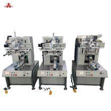 Semi-automatic manual round oval flat plastic glass jar bottle servo screen printing printer machine