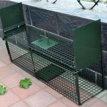Double Door Entry Collapsible Animal Trap Cage Possum Cat Folding Live Animal Cage Trap thumbnail-3