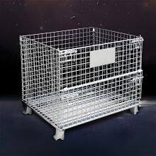 Warehouse Steel Collapsible Wire Mesh Storage Bins Industrial Stackable PET Preforms Wire Mesh Container Cage With Wheels Mesh Wire Storage Cage thumbnail-2
