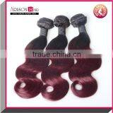 Brazilian Double WeftBody Wave 1b 99j Colored Three Tone Hair Weave thumbnail-5