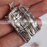 Hot Sale 925 Sterling Silver AAA CZ Jesus Head Necklace Hip Hop Jesus Face Pendant thumbnail-4