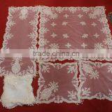 new design Stock fancy embroidery table cloth with beads and sequins for home,wedding,banquet