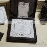 Silk Embellished Wedding Invitation in Black thumbnail-2
