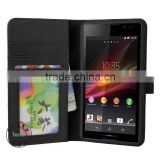 Card Holder Flip Cover Case For Sony Xperia E3 Wallet Case, Book Style Case 2014