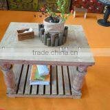 White Chinese Wooden Antique Furniture Tea Table thumbnail-1