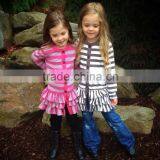 Classic Design Cute Baby Girl Cotton Cardigan 100% Cotton Kids Long Sleeve Cardigan With Triple Ruffle thumbnail-1