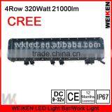 Cre e 4 Row 320w 21000ml LED Light Bars 5w 4X4 Offroad SUV UTV ATV Truck Jeep LED Lightbars