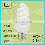 D008 100% Tri-phosphor 9MM Small Full Spiral 110-220V Fluorescent Tube Light Fixture thumbnail-1