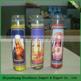 7 day holy spirits candle in glass jar/glass jar 7 day candles