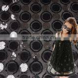 100%polyester With Sequin Mesh Lace Applique Fabric for Party Dress thumbnail-1