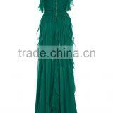 China Factory Wholesale Elegant Style Female Green Prom Dress thumbnail-3