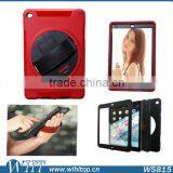 Touchable Screen TPU PC Rotating Stand 3 in 1 Hybrid Rugged Armor Case for IPad 2 3 4 With Hand Strap thumbnail-5