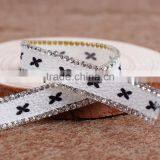 2016 Manufacture Diamond Chain Ribbon Black And White Ribbon With Hotfix Glue thumbnail-2