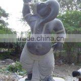 Indian Antique Ganesha Statue Marble Stone Hand Carved Sculpture for Temple