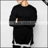 Both Sides With Zipper Jacket Sweatshirt Without Hood and Sweatshirt Extra Long Mens Collar Sweatshirt thumbnail-1