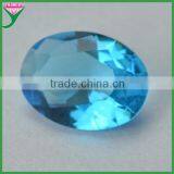 China Manufacturer Oval Decorate Blue Aquamarine Glass Gem Stone for Making Jewelry thumbnail-3