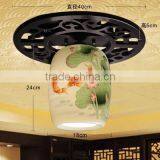 Modern Ceiling Lighting Antique Ceiling Down Light Fixture Design Porcelain Wooden Jingdezhen Dining Room Hotel Ceiling Lights thumbnail-3