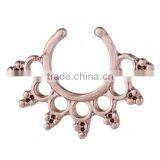 Women Elegant Silver Gold Plated Open Hoop Nose Ring Body Piercing Jewery thumbnail-3