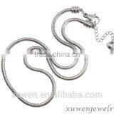 Wholesale Starter Charm 316l Stainless Steel Snake Chain