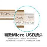 Original GOLF 25cm/100cm/150cm/200cm/300cm Micro USB Metal Braided Data Charger Cable 2.1A Output For Xiaomi Huawei HTC Samsung thumbnail-2
