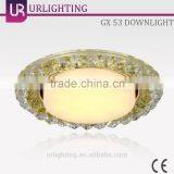 6W LED Glass Light ,Ceiling Light Yellow Gold With Chrome GX 53